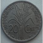 Французский Индокитай 20 сантимов 1939 г.