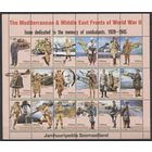 Сомали 2011 II Мировая война. Средиземноморский фронт. Танки. Самолеты. Корабли. Униформа. лист 18 марок MNH