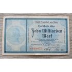 Werty71 Германия 10000000000 10 миллиардов марок 1923 банкнота Франкфурт-на-Майне