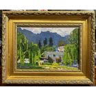 Маслеников П.В- Народный художник. "В горах", 1977г. К/М.24,5х34,5 см.