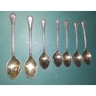 Ложки кофейные и чайные, Таллин, мельхиор, позолота.