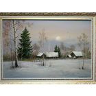Картина маслом "Зимний вечер"