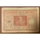 Банкнота 2 марки 1920 год. Веймарская республика.