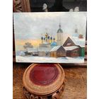 Художник В. Гурин картина зимняя Церковь
