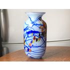 Ваза цветное стекло 25х13см винтаж