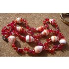 Бусы винтажные. Муранское красное стекло .