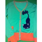 КОФТА С АППЛИКАЦИЕЙ КОТ