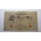 Германия Ro45a. 1000 марок 1910 г. (Печать красная. 6 цифр в номере. ) РЕДКОСТЬ
