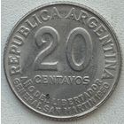 Аргентина 20 сентаво 1950 г. 100 лет со дня смерти Сан-Мартина