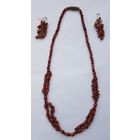 Набор. Бусы и серьги. Ожерелье. Авантюрин. 70-е годы. Винтаж.