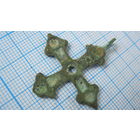 Крестик старинный, нательный. Бронза, литье.