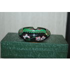 Старая, медная пепельница в эмалях "клуазоне", высота 3 см.