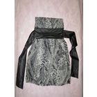 Коктейльное платьице "Серый леопард", юбочка фонариком, р.40-42. Новое! ДЕШЕВО