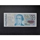 10 аустралей 1985-1989 года. Аргентина. UNC.  Распродажа.