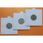 10 копеек 1991 года, ОДНИМ лотом все 3-и разновидности включая РЕДКУЮ в сохране ( б/б мон. двора; ЛМД; ММД ) !!!