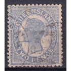 11.Aust. Великобритания. Австралийские штаты. Квинсленд. Виктория. Стандарт. 1895/96 гг. 2p. Mi.#85.