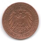 Германская Восточная Африка 1 пеза. 1892 г.  _состояние VF