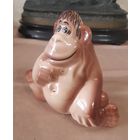 Статуэтка  Обезьяна. обливная керамика. СССР