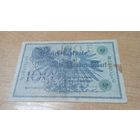 100 марок 1908 года Германии  2940309 зелёный номер и печать