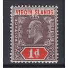1904 Виргинские острова ** 1d, Edward VII (SG 55)