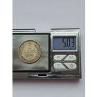 1 лат 1924 года. Латвия, Первая Республика (1922 - 1940). Серебро 835. Монета не чищена. В2 45636.