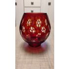 Ваза СССР красное стекло Неман