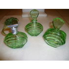 Туалетный Набор Ар Деко Антик 20-ые гг. Зелёное Стекло