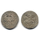 Полугрош 1560, Жигимонт Август, Вильно. Окончания легенд: Ав - LI, Рв - LITV