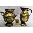 Небольшие старые, латунные кувшин и ваза. Середина прошлого века. ЦЕНА ЗА ШТУКУ. .