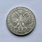 Монета СЕРЕБРО Польша 10 злотых 1932 год Ядвига ОТЛИЧНЫЕ