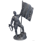 Статуэтка Гвардии Ефрейтор кавалер двух орденов Славы со знаменем и пистолетом-пулеметом Судаева ППС-43