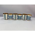 Набор из 6 стопок, эмаль, латунь с золочением, Ленинградская ювелирная фабрика "Русские самоцветы", СССР, 1970-1990 гг.