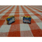 Серьги "Леденцы", клеймо,1,5*1,см, винтаж СССР, 50-е г.г.