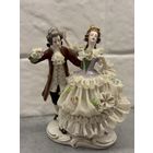 Статуэтка Дама с кавалером. Первый танец. Кружевной фарфор. Распродажа коллекции!!!