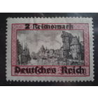 Рейх 1939 Надпечатка на марке Данцига 2 рейхсмарки Михель-70,0 евро