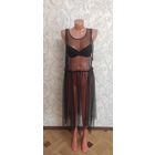 Красивое платье в сеточку на 44-46 размер. Длина 117 см, ПОгруди 52 см. Хорошее состояние.