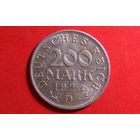200 марок 1923 D. Германия (Веймарская республика-марка).