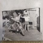 Фотография. История СССР в лицах. Юный байкер и мотоцикл "Восход".