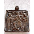 Плакетка Вседержитель на троне бронза