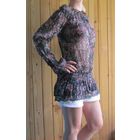 Шикарная шифоновая блузка-туника в мелкий цветочный принт, р.42-44