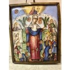 Икона Всех скорбящих Радость. Финифть.19 век. Распродажа коллекции!!!