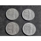 Италия  4 шт 100 лир 1966,1976,1977,1979