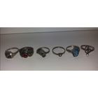 6 серебрянных колец 875 пробы