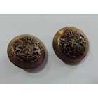 Пуговица со львами до 1917г. 2 шт. Диаметр 2.2 см.