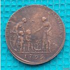 США 1 цент 1796 года. Корабль. Поселение Кентуки. BRITISH SETTLEMENT KENTUCKY. Предложи свою цену или обмен!