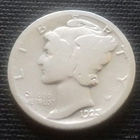 10 центов (дайм) США 1923 г., серебро 900