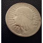 2 злотых 1933 г.  Польша.  Ядвига.  Серебро