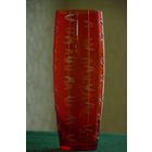 Ваза красное стекло  целая  23 см