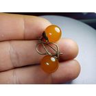 С рубля без мц. сережки шарики 2см длина, диам 1.1см.  .68К звезда875пр.