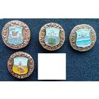 Гербы городов Костромской губернии. Серия "Древний герб" и "Золотое кольцо". Кострома, Ветлуга, Плес, Кологрив. Цена за знак